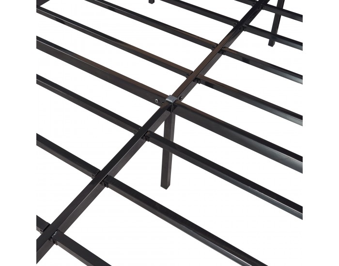 Метално легло Vårdö 140x200 см черно []