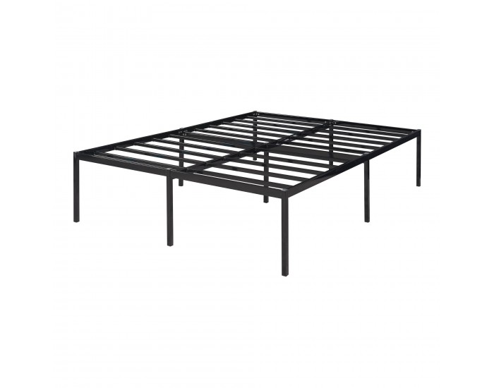 Метално легло Vårdö 140x200 см черно []