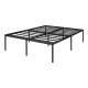 Метално легло Vårdö 140x200 см черно []