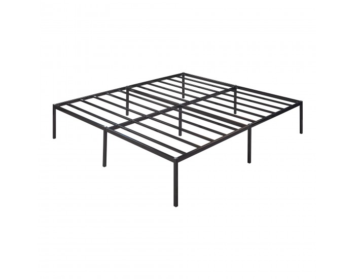 Метално легло Vårdö 160x200 см черно []