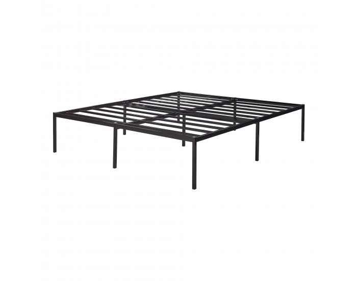 Метално легло Vårdö 180x200 см черно []