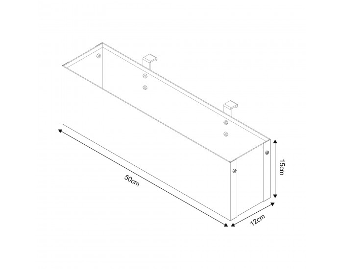 Кутия за цветя Achtkarspelen 50x12x15см антрацит []
