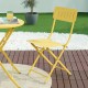 Комплект сгъваеми столове Sande от 2 бр., стомана, жълт []