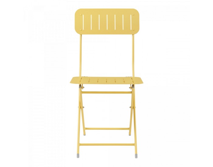 Комплект сгъваеми столове Sande от 2 бр., стомана, жълт []