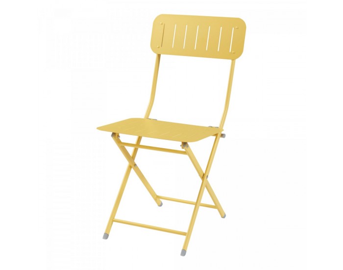 Комплект сгъваеми столове Sande от 2 бр., стомана, жълт []