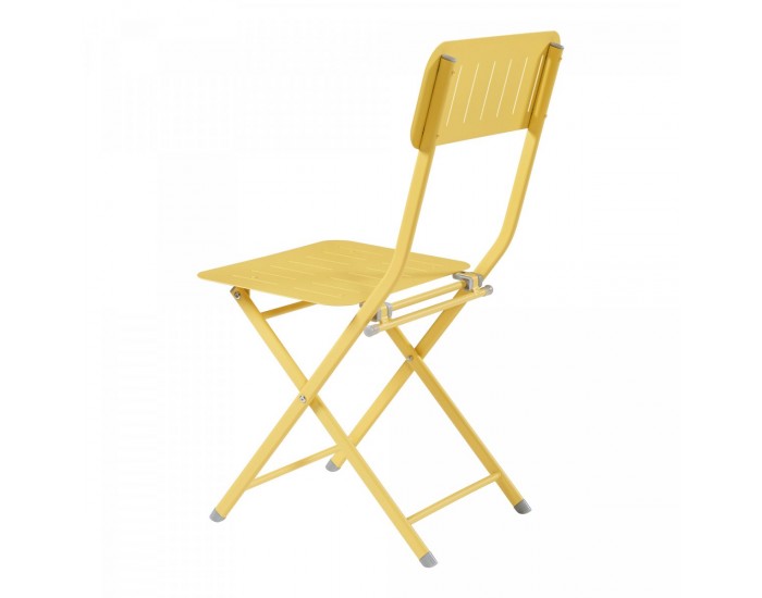 Комплект сгъваеми столове Sande от 2 бр., стомана, жълт []