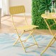 Комплект сгъваеми столове Sande от 2 бр., стомана, жълт []