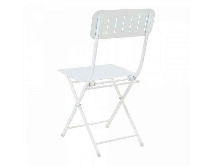 Комплект сгъваеми столове Sande от 2 бр., стомана, бял []