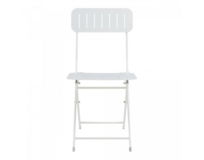 Комплект сгъваеми столове Sande от 2 бр., стомана, бял []