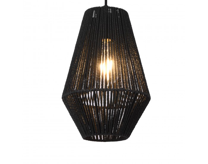 Висяща лампа за въже Newtownabbey черна []