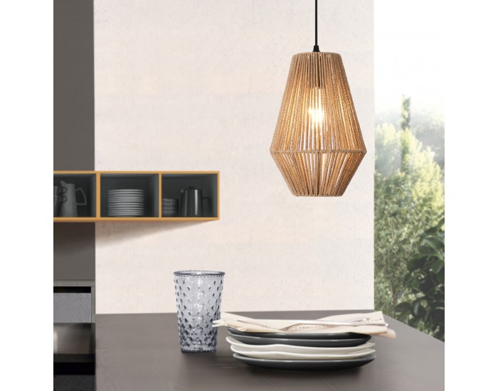 Висяща лампа за въже Newtownabbey бежова []