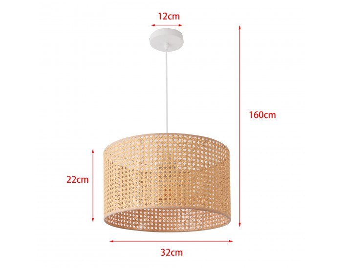 Висяща лампа Shrewsbury бежово / бяло []