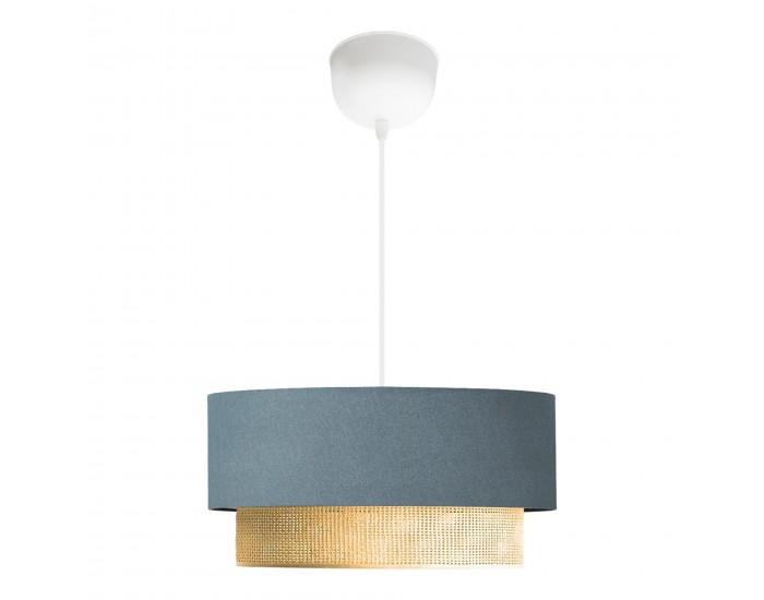 Висяща лампа Loughborough 1 x E27 синьо сиво / жълто []