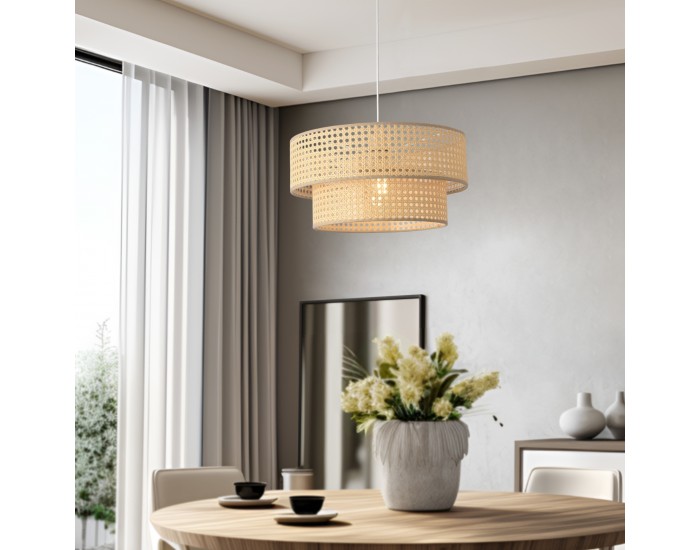 Висяща лампа Ascot Ø40 см визия на ратан []