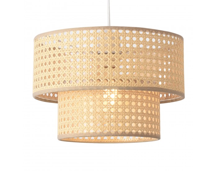 Висяща лампа Ascot Ø30 см визия на ратан []