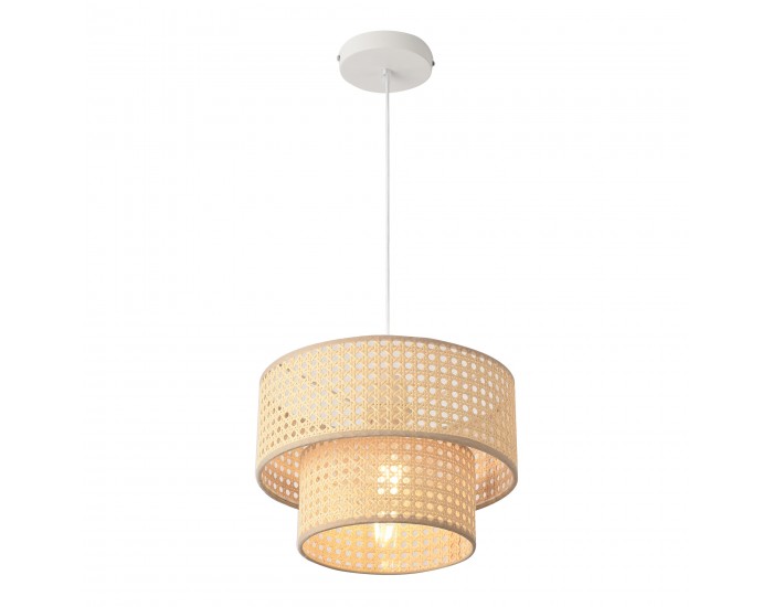 Висяща лампа Ascot Ø30 см визия на ратан []
