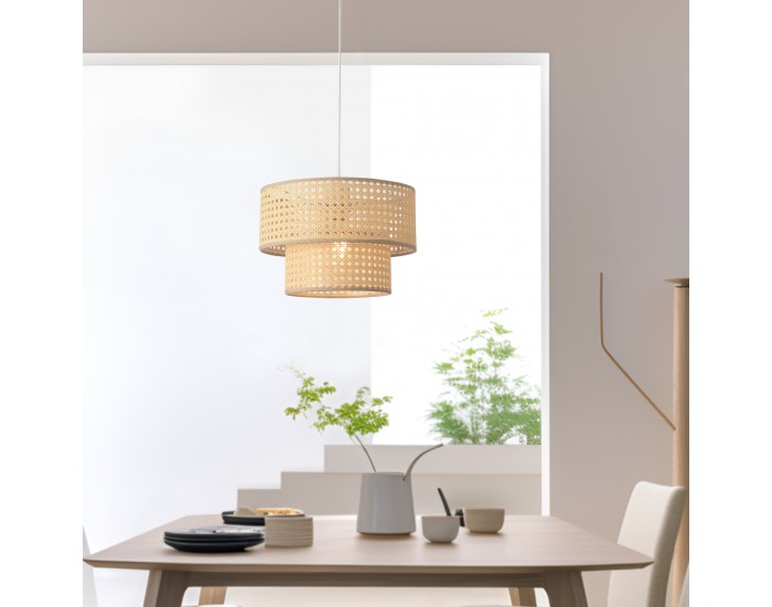 Висяща лампа Ascot Ø30 см визия на ратан []