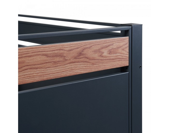 Ограда за кофа за боклук Uusikaupunki 120x91x91 cm антрацит/изглед дърво []