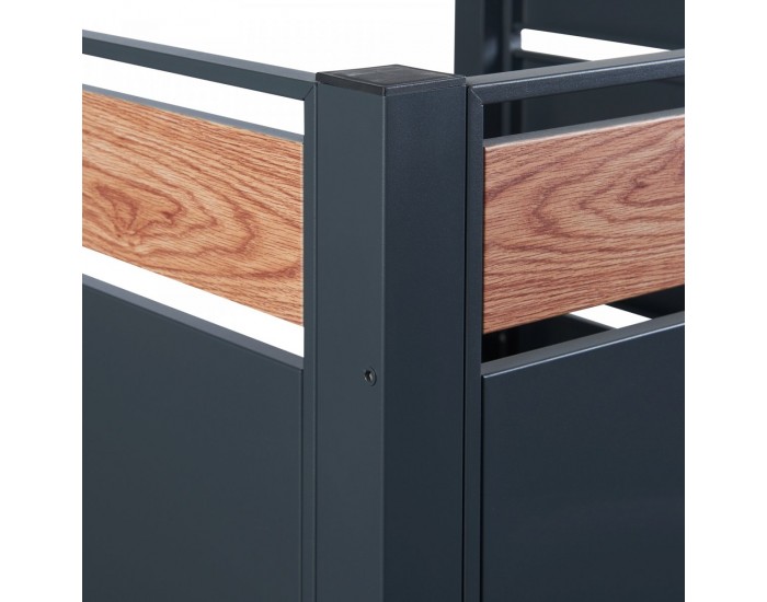 Ограда за кофа за боклук Uusikaupunki 120x91x91 cm антрацит/изглед дърво []