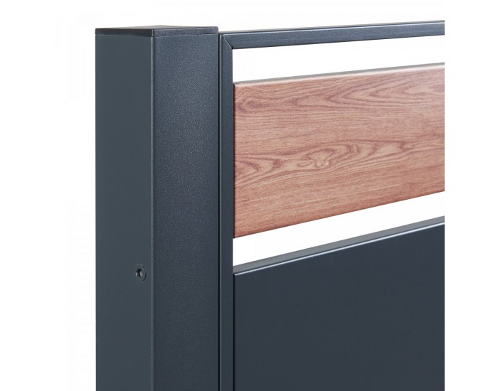 Ограда за кофа за боклук Uusikaupunki 120x83x11 см антрацит/изглед дърво []