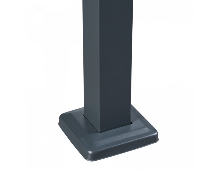 Ограда за кофа за боклук Uusikaupunki 120x91x91 см антрацит/сребро []