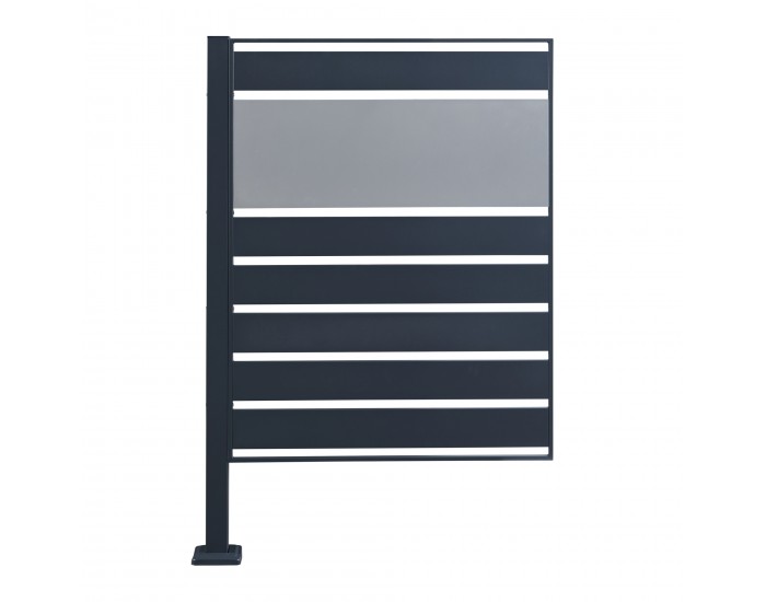 Кофа за боклук Ограда Uusikaupunki 120x83x11 см антрацит/сребрист цвят []