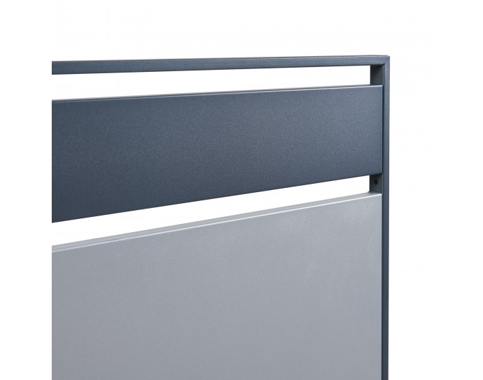 Кофа за боклук Ограда Uusikaupunki 120x83x11 см антрацит/сребрист цвят []