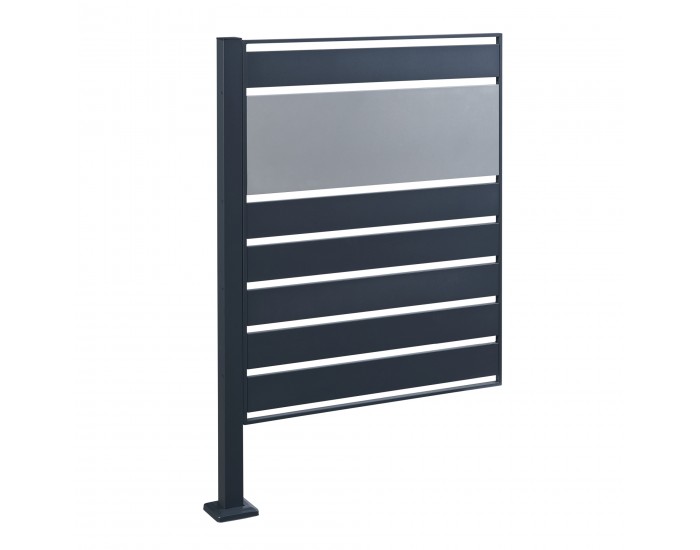 Кофа за боклук Ограда Uusikaupunki 120x83x11 см антрацит/сребрист цвят []