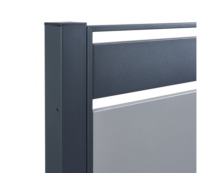 Кофа за боклук Ограда Uusikaupunki 120x83x11 см антрацит/сребрист цвят []