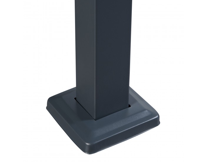 Кофа за боклук Ограда Uusikaupunki 120x83x11 см антрацит/сребрист цвят []