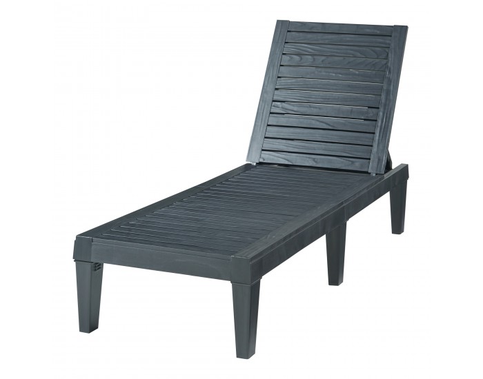 Шезлонг Ateleta 172x58 см черен []