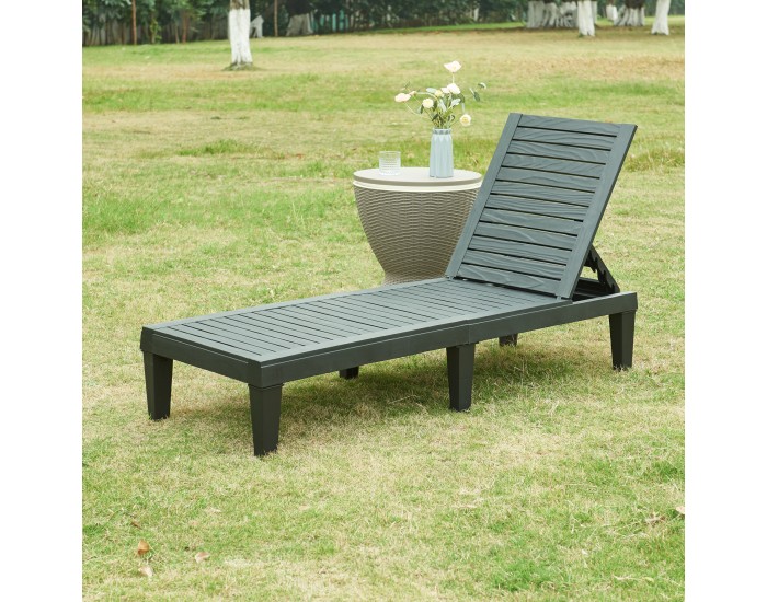 Шезлонг Ateleta 172x58 см черен []