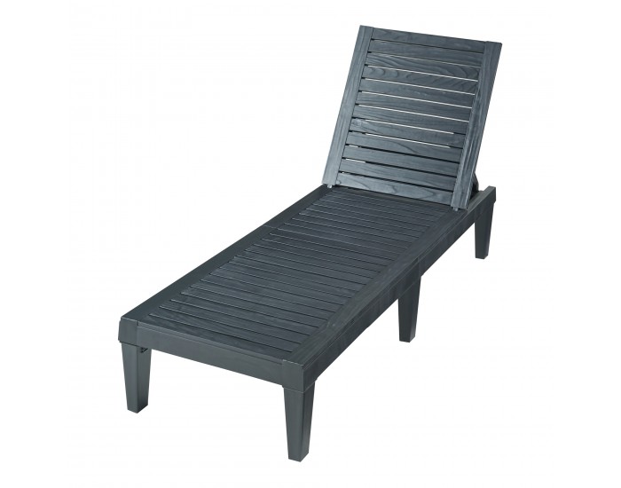 Шезлонг Ateleta 172x58 см черен []