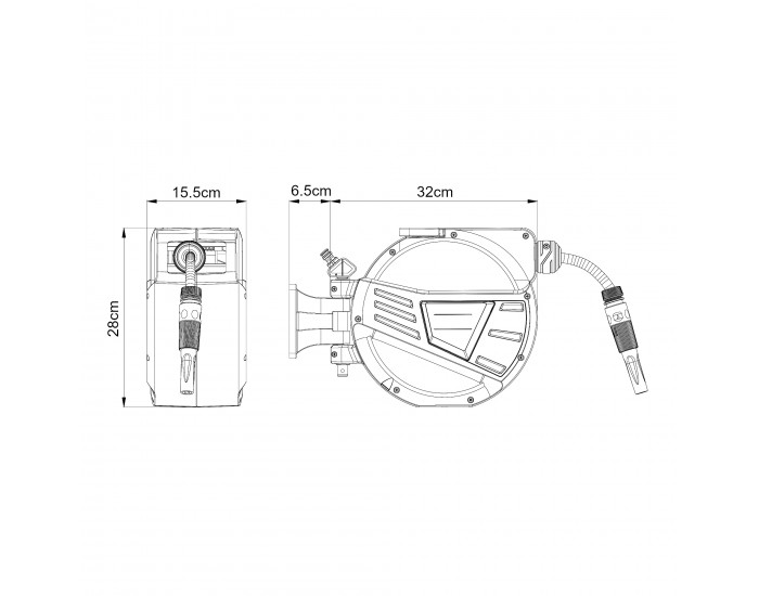 Макара за маркуч Amersfoort 10m+1m []