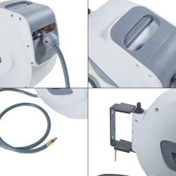 Макара за маркуч за сгъстен въздух Nassau 30m + 2m бяло/сиво [] - Инструменти, Аксесоари за градината