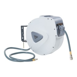 Макара за маркуч за сгъстен въздух Nassau 20m + 2m бял/сив [] - Инструменти, Аксесоари за градината