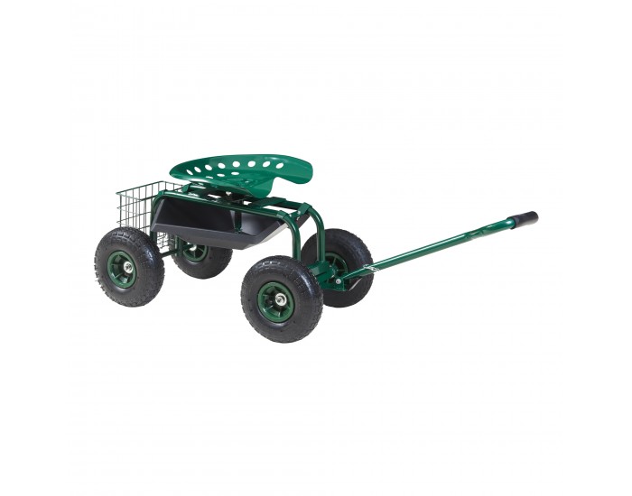 Подвижна седалка Casarano стомана 83x45см зелено/черно []