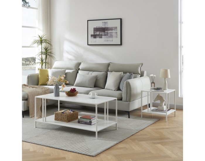 Холна маса Kumlinge 47x110x55 см бяла []