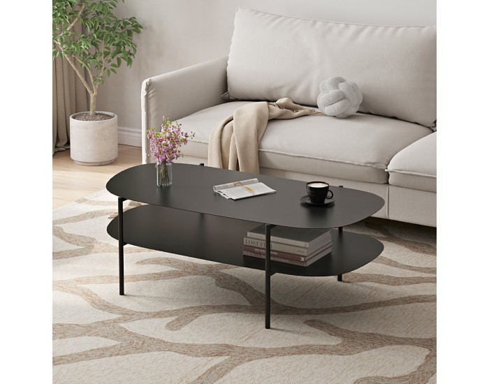 Холна маса Enebakk 112x62x40.5cm черен, мат []