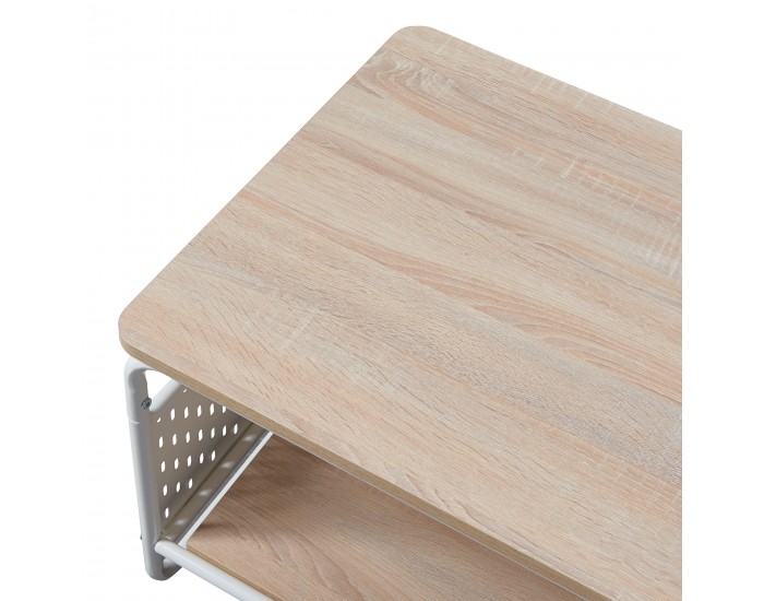 Холна маса Dyrøy 100x50x43см бяло/дъб []