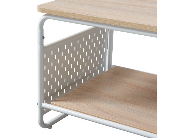 Холна маса Dyrøy 100x50x43см бяло/дъб []