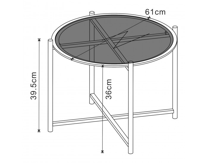 Холна маса Lier със стъклен плот []