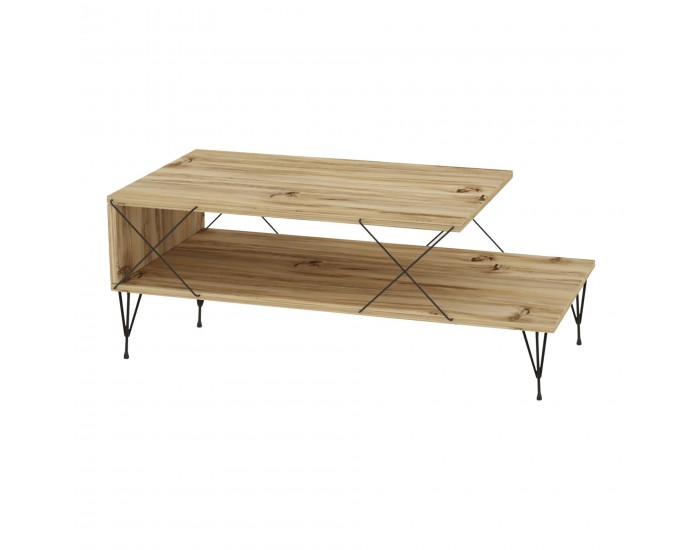 Маса за кафе Asker 100x50x40 cm вид дърво []