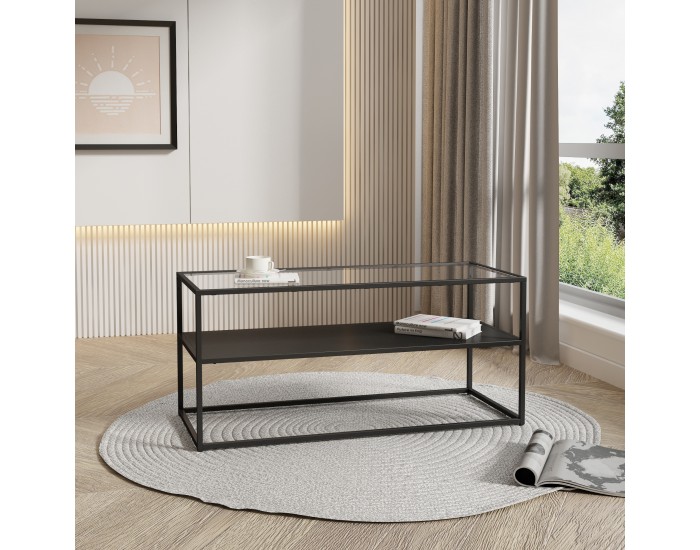 Холна маса Solund 102x43x46 см черна, мат []