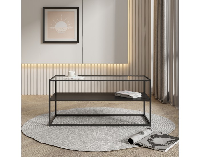 Холна маса Solund 102x43x46 см черна, мат []