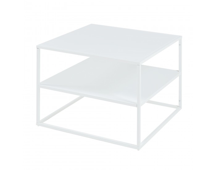 Холна маса Solund с рафт 60x60x45 см бяла, мат []