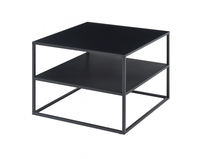 Холна маса Solund с рафт 60x60x45 см черна, мат []