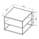 Холна маса Solund с рафт 60x60x45 см черна, мат []