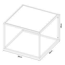 Холна маса Solund 60x60x45 см бяла, мат [] - Холни маси