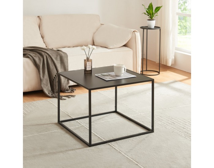 Маса за кафе Solund 60x60x45 см черна, мат []